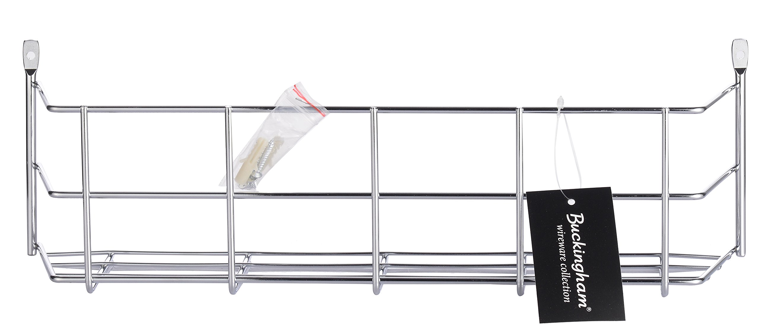 One Tier Bottle and Spice Jar Holder - Wall or Inside Cupboard Mountable Kitchen Storage