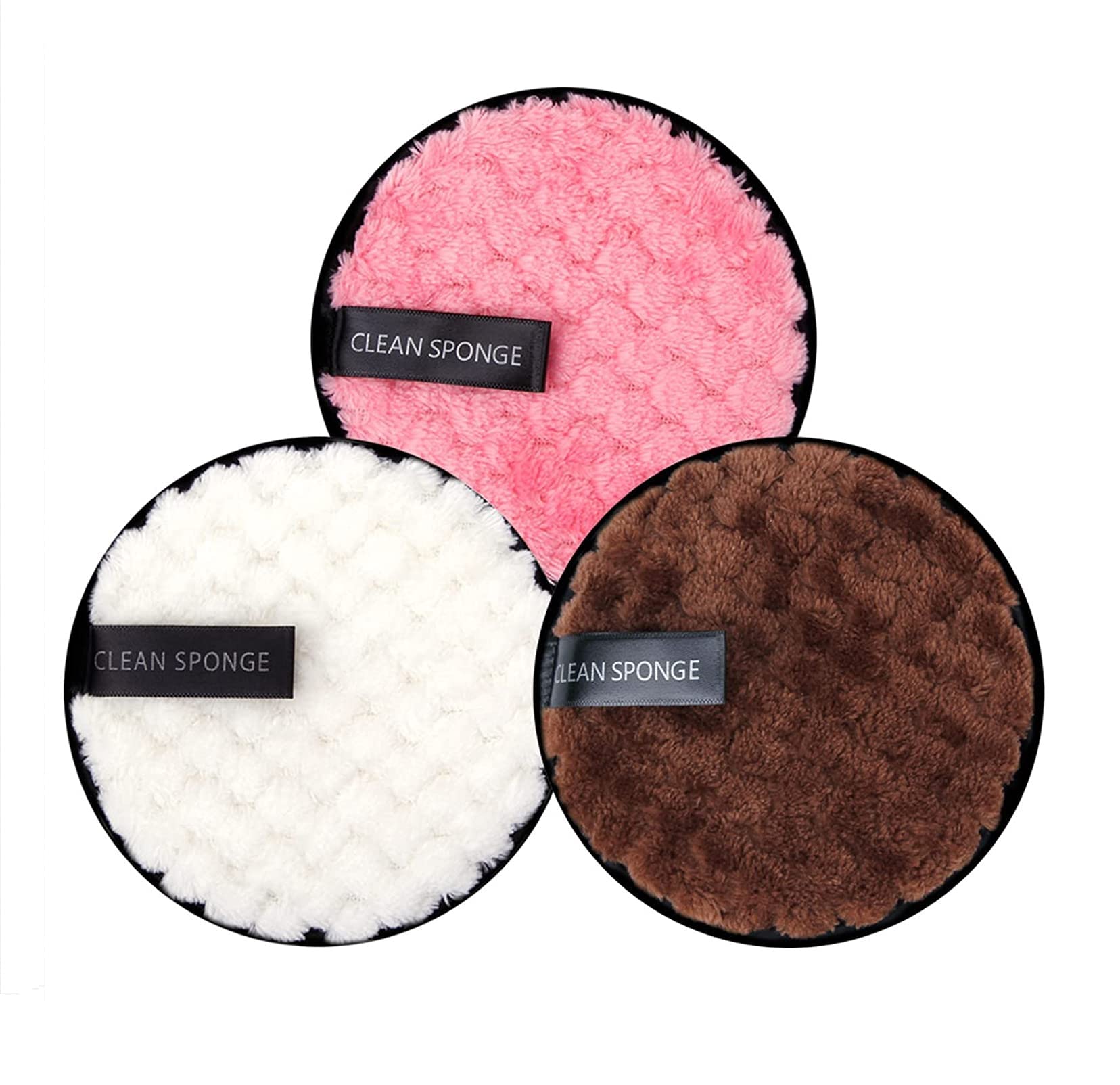 FirstTry Reusable Makeup Remover Pads | Double-Sided Multi-functional Soft Fiber | Cleansing Pads for Facial, Eye, Foundation Simple Makeup Remover | Safe for Dry & Sensitive Skin (Set of 3)-image-38