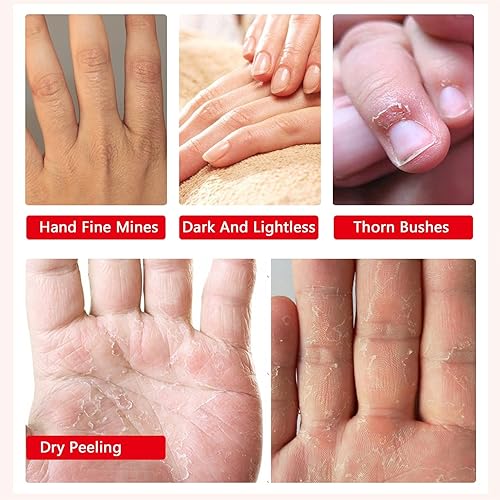 Miniatura 3 de Paquete de 4 guantes hidratantes de manos, máscara de spa de manos con colágeno, suero + vitaminas + extractos de plantas naturales para manos secas