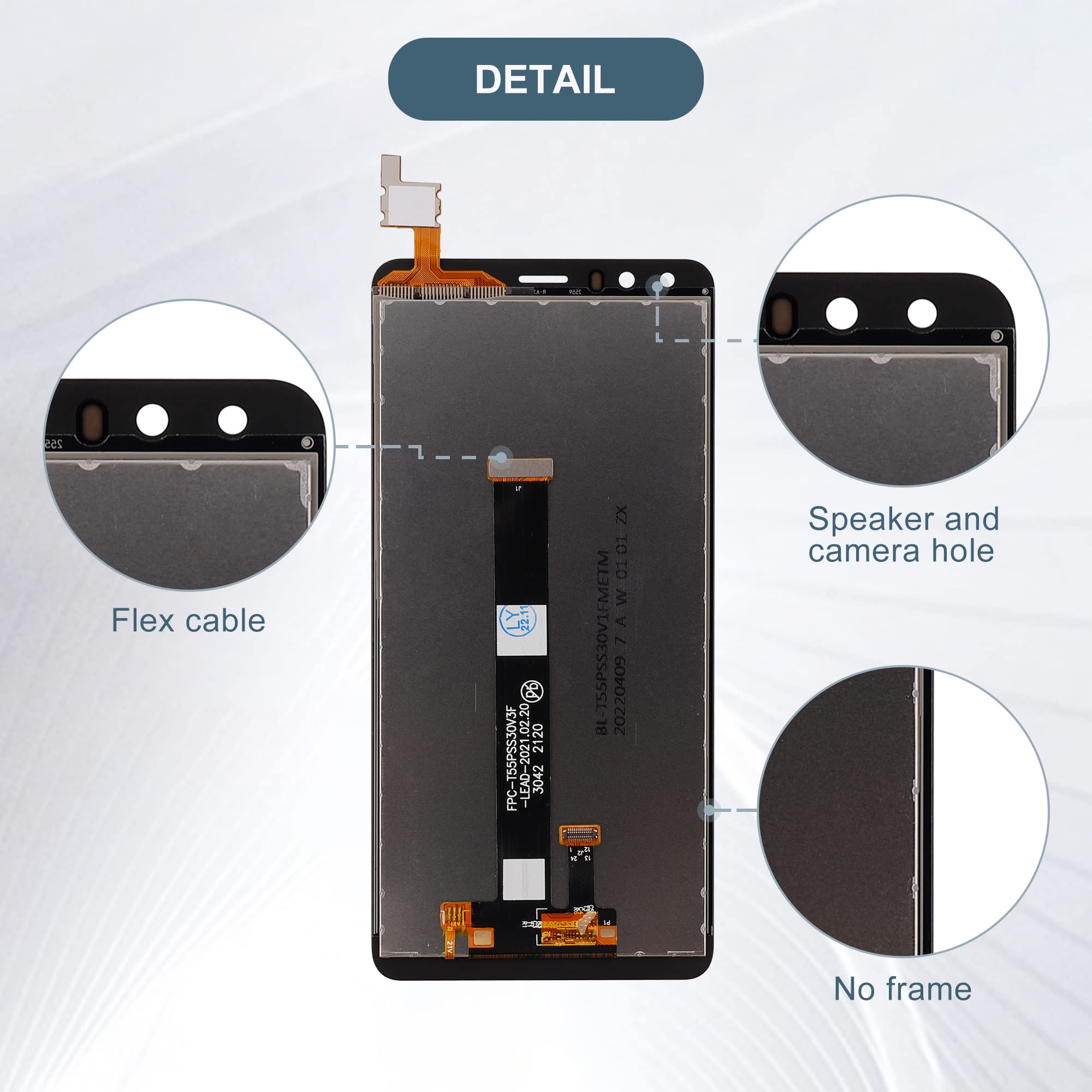 E-yiiviil LCD Digital Display Compatible with Nokia C01 Plus TA