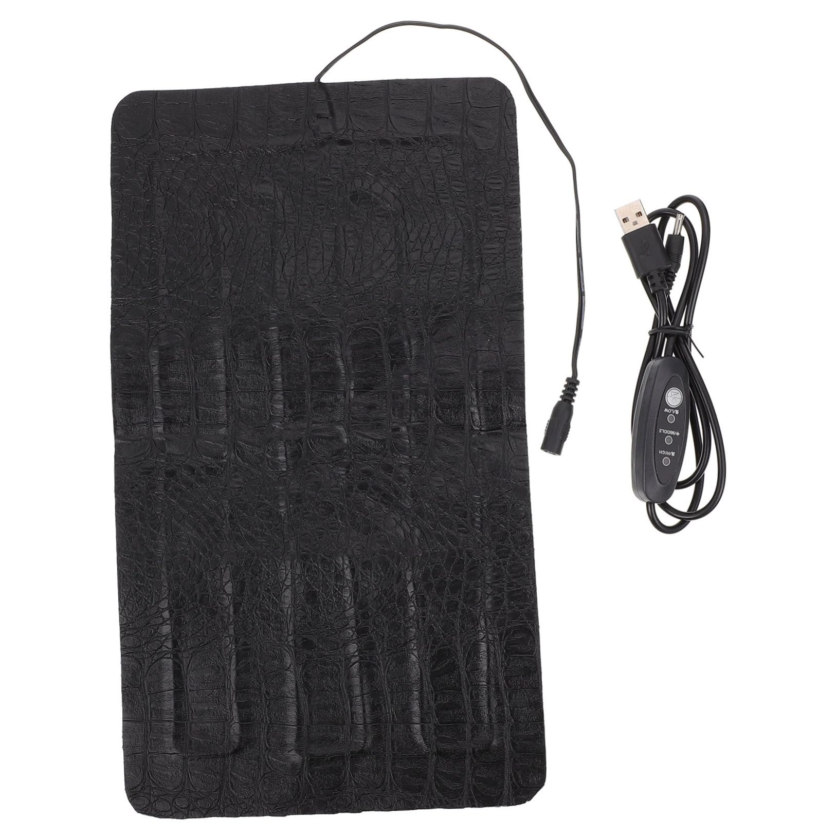 Abaodam Tappetino Riscaldante per Rettili Regolazione USB, Cuscino in Effetto 33x18 Cm, Tappetino Riscaldato a Temperatura Costante per Animali Domestici e Lucertole