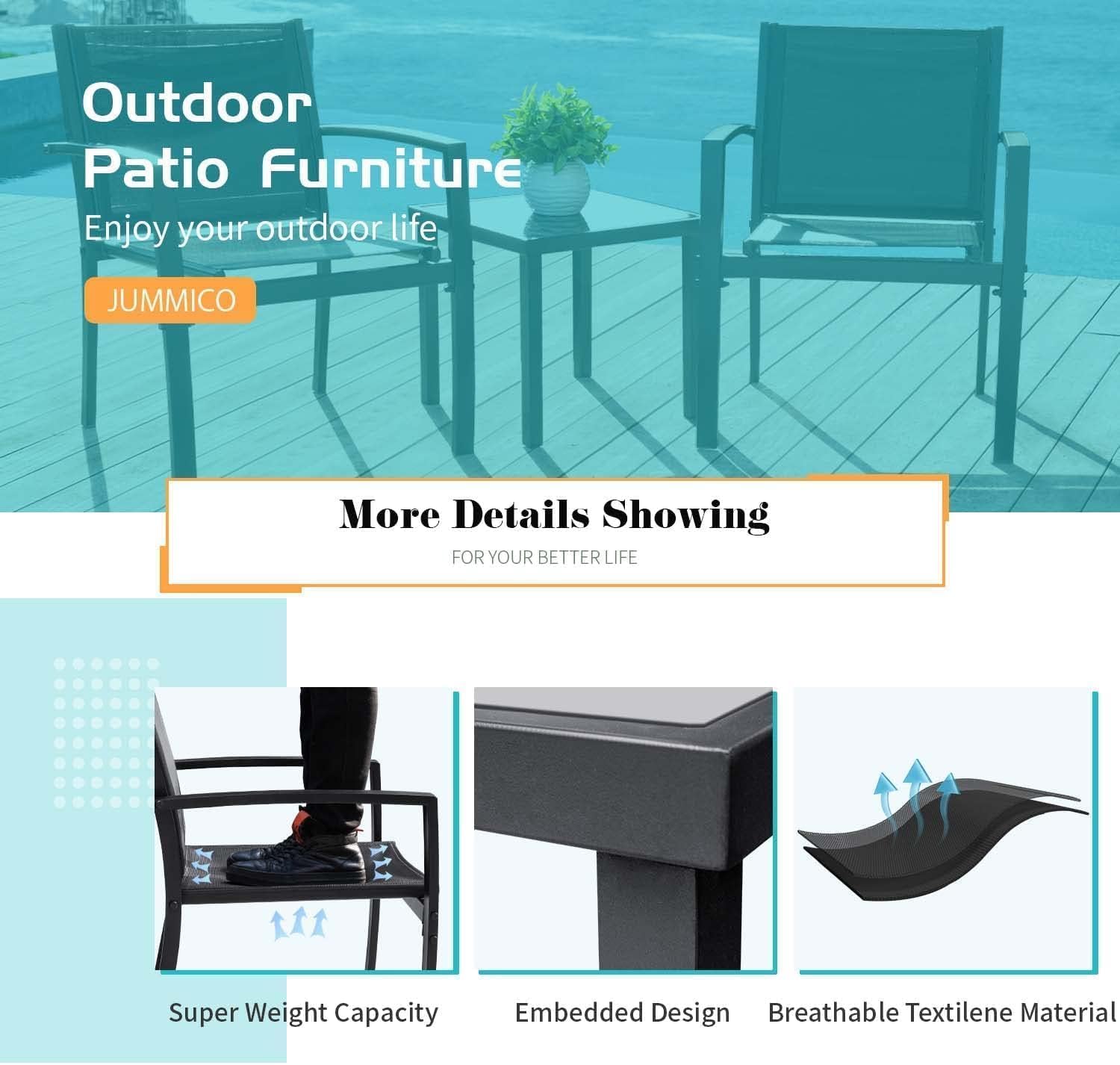 A Three-piece Furniture Set, Including A Patio Chair and A Coffee Table, Suitable for Lawns, Gardens, Etc.