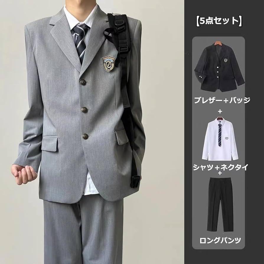 コスプレ制服ブレザーセット　サイズ大きめ yy-tz64-2.jpg