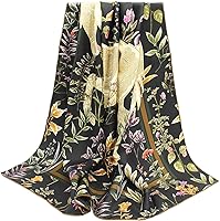 ANDANTINO 100% Pure Mulberry Silk Scarf 35" Square - Lightweight Headscarf, Women's Hair Wrap, Gift Boxed