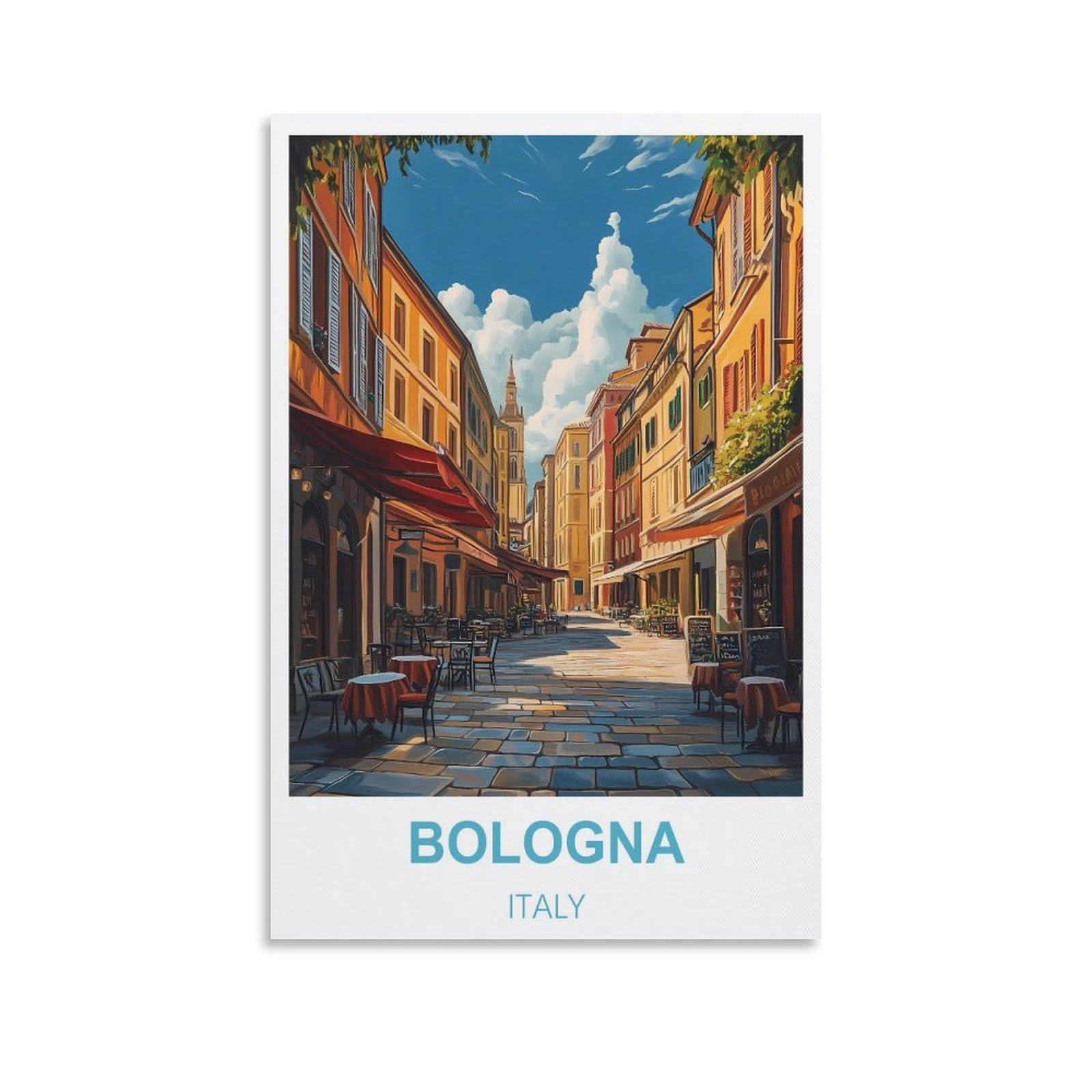EZMLFA 5D Diamond Painting Kits for Adults,Bologna Italy,for Adults Beginners of All Ages, Round Full Drill Arts and Crafts Gems Home Wall Decor 50x60cm
