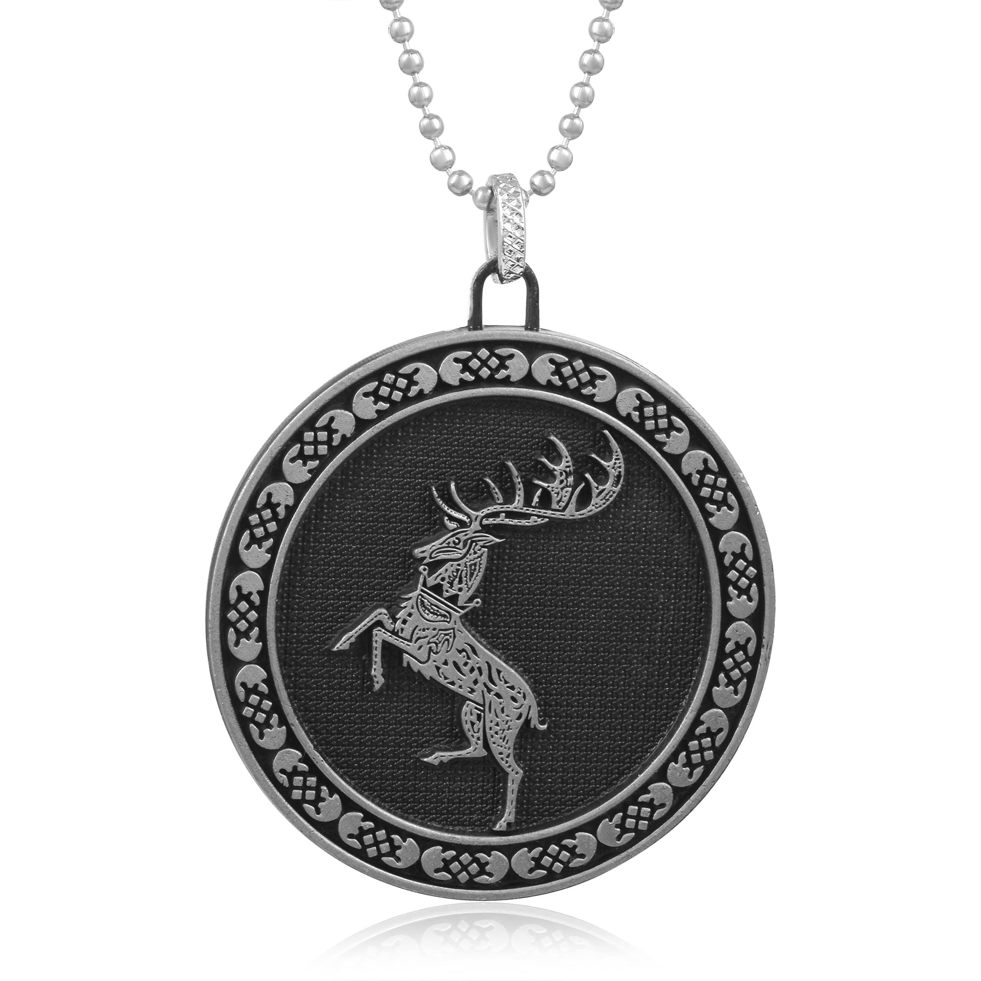 Stainless Steel mythological Celtics Deer necklace chain Pendant FashionJewelery for Men Women (PCMC4982)