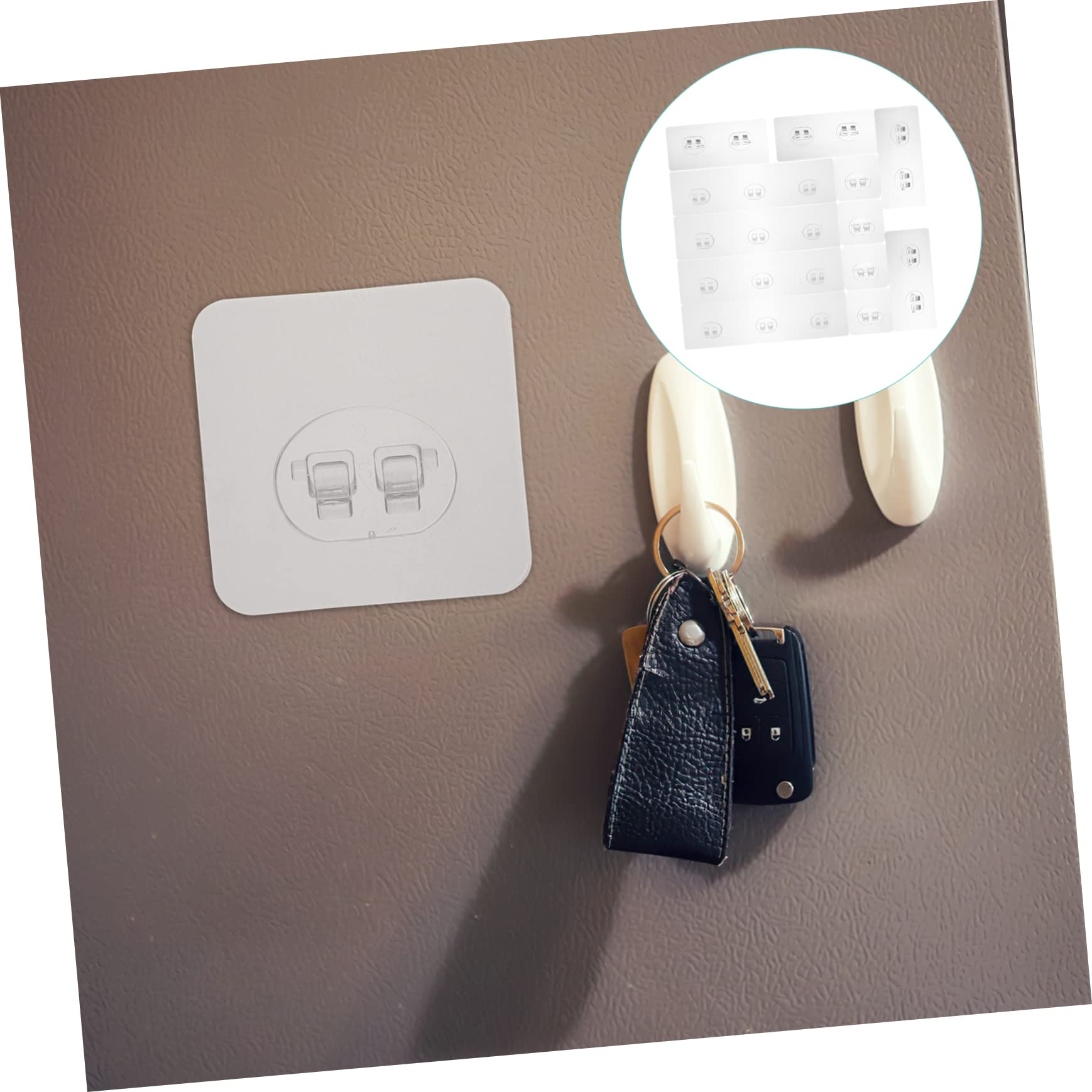 Mipcase 5 Set Ganci Adesivi Trasparenti Per Parete Resistenti Foratura Per Bagno Cucina Camera Da Letto Supporto Fissaggio Forte Su Superfici Lisce Come Marmo 12 Pezzi*5