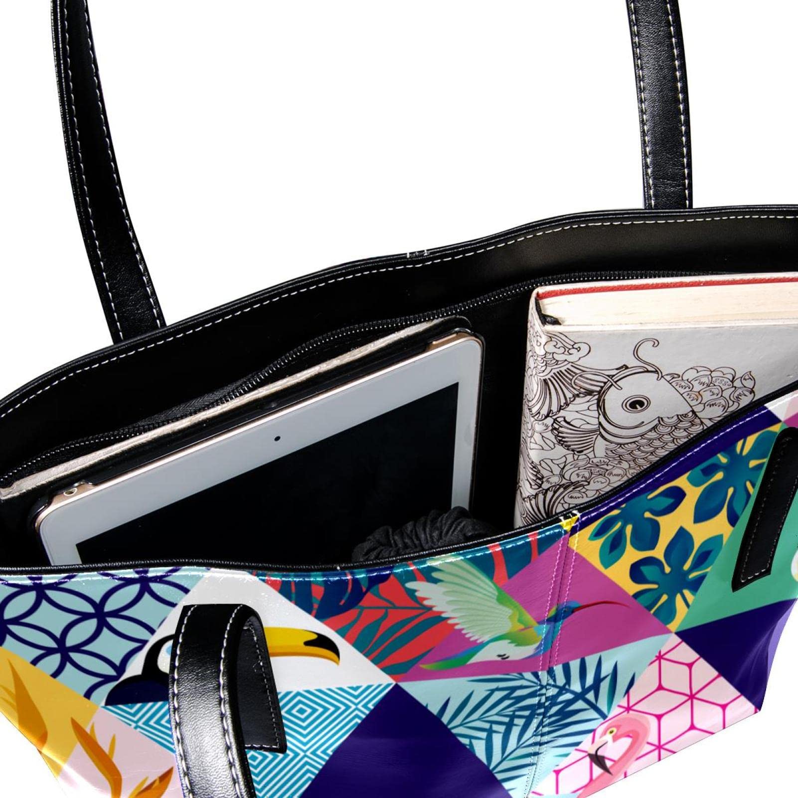 Bolso de hombro ligero casual para la escuela, bolso de profesor, bolso de mano, bolso de mano con diseño de flamenco, geometría, Varios colores