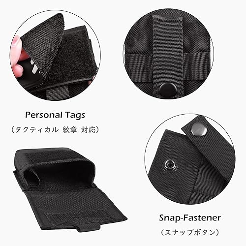 Miniatura 4 de TRIWONDER Bolso táctico para cigarrillos MOLLE pequeño, bolsa militar, estuche para baterías, porta tarjetas EDC, tarjetero, ranura para encendedor,