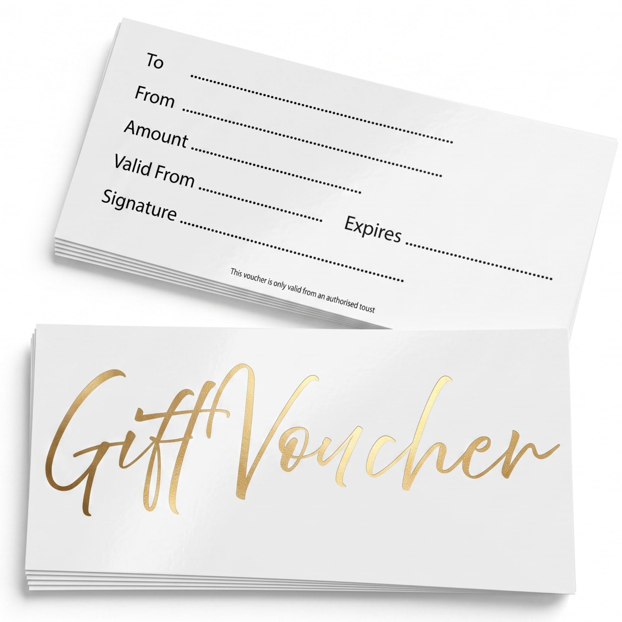 Qualiprint Limited, DL Size Gift Voucher, Blank Gift Certificate (50)