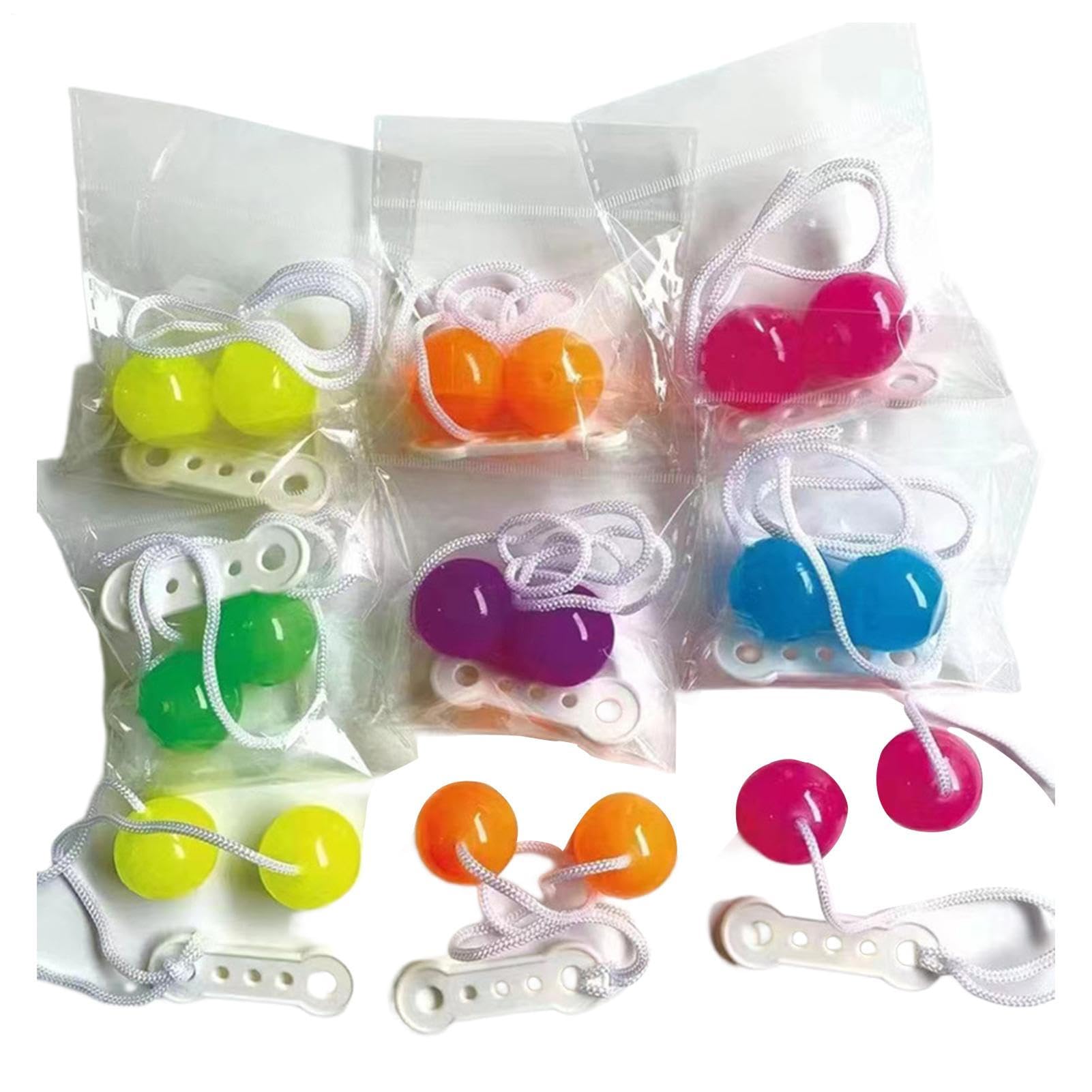 Yhsioaklo Lato Clacker Balls – 2-Pack Retro Swinging Noise Maker Toys, Classic Skill Game For Kids, Adults | Durable String, Fun Stress- Toy For Parties, Travel, Outdoor Play