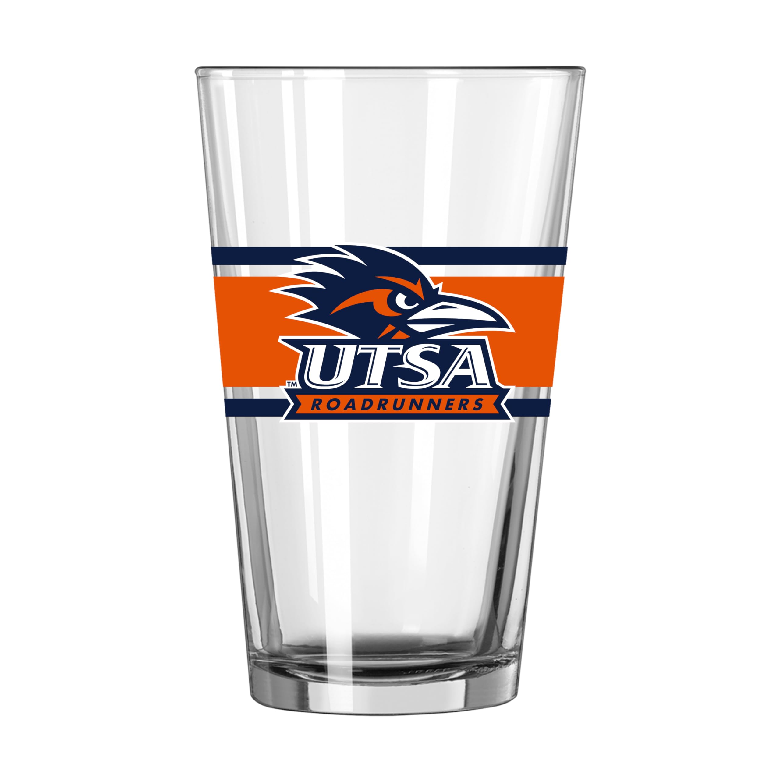 Logo Brands NCAA 16 oz Pint Glass - Durable Glass With Bold Team Color– Chip-Resistant Rim Drinkware For Fans, Tailgates, Home Bars &amp; Everyday Use