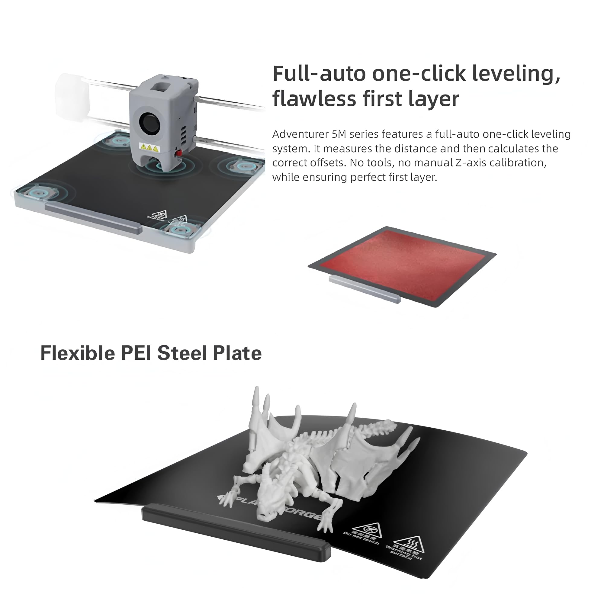 Stampante 3D AD5X con stampa multicolore, sistema intelligente del filamento, livellamento automatico con un solo clic e controllo di gruppo (Adventurer 5X)