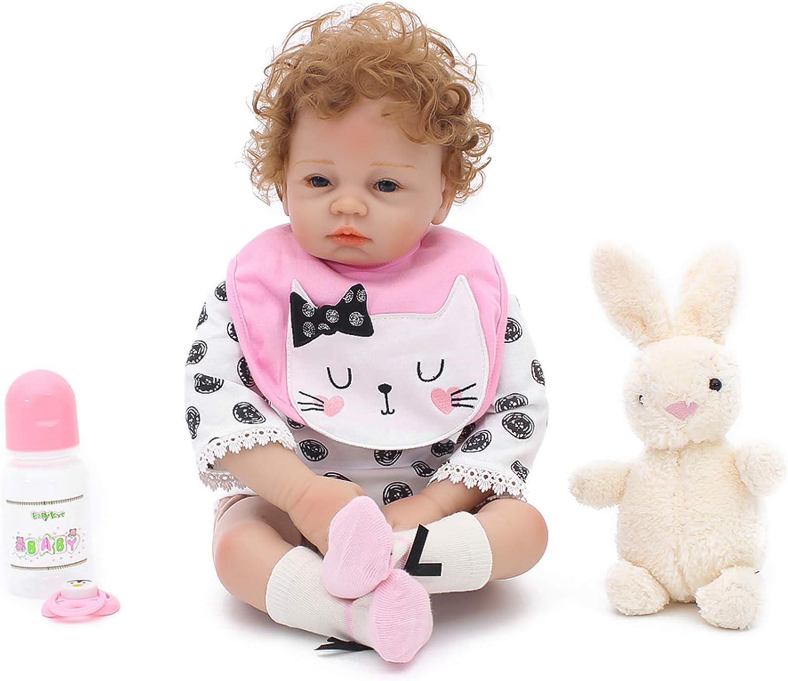 Warmdoll Realistic Reborn Baby Doll,Cute Santa Set Ensemble,20 Inch Vinyl Like Silicone Newborn Doll