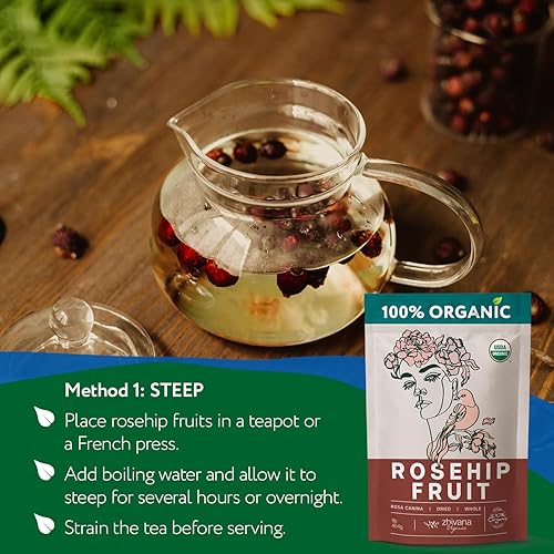 Miniatura 362 de Zhivana Organics - Té orgánico de bayas de espino blanco 16 onzas, para presión arterial alta, apoyo para la salud cardíaca y relajación