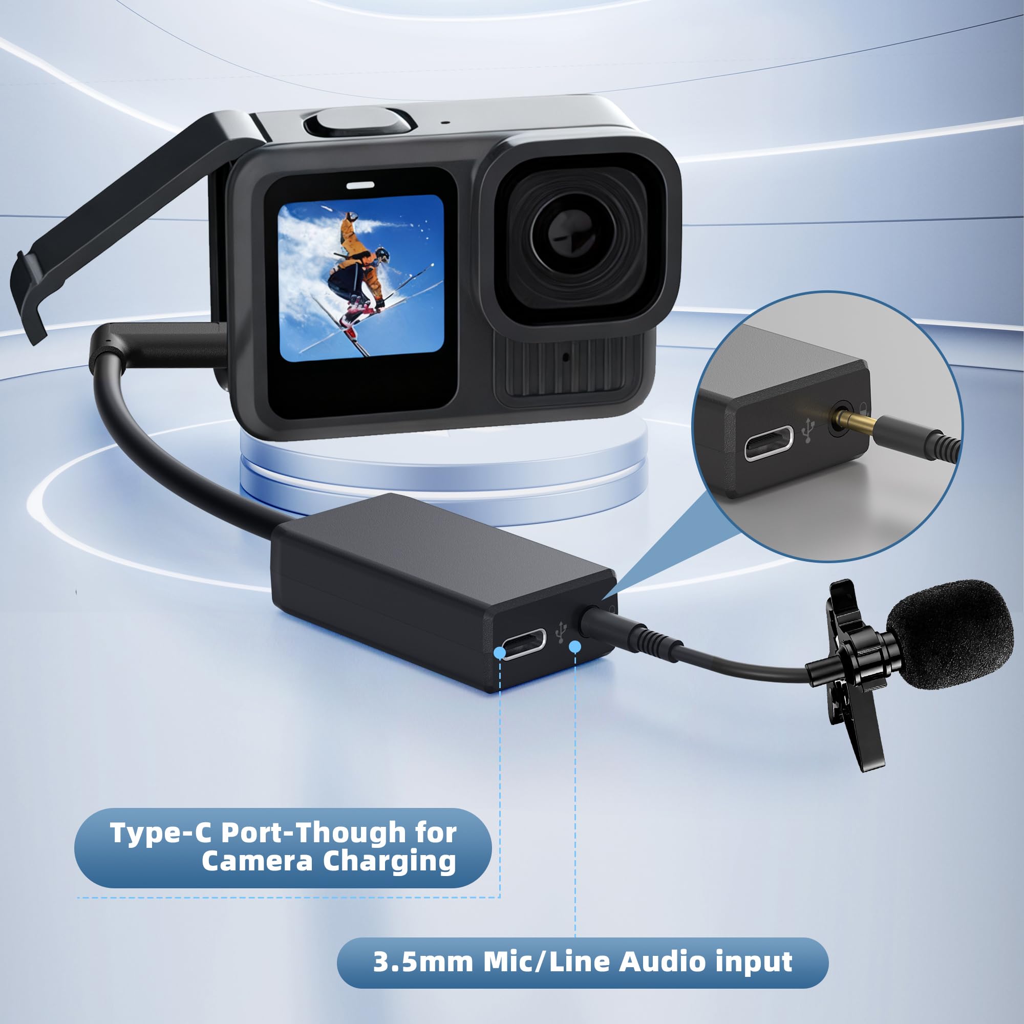 Amazon.com: Runpower External Mic Adapter for Go Pro Hero 13/12/11