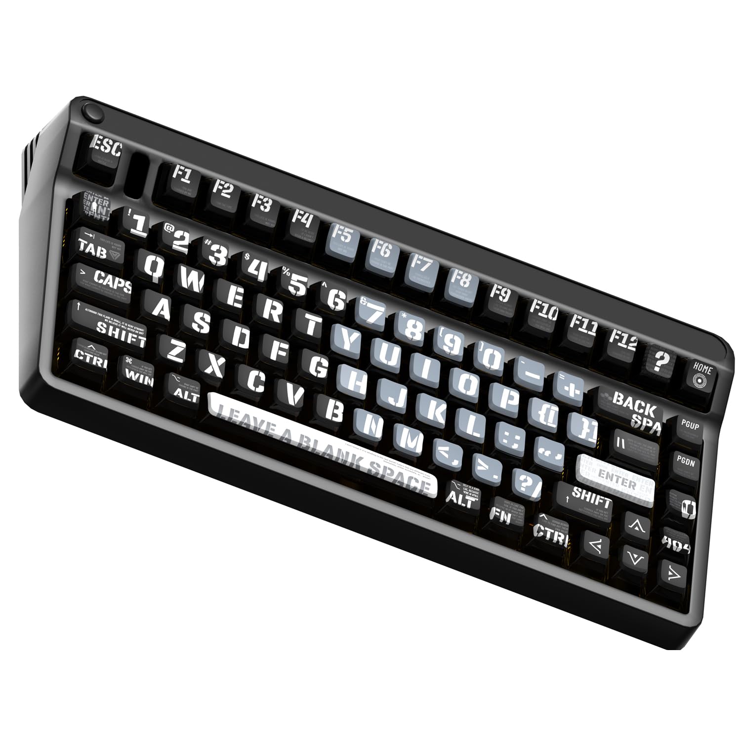 PBT Pudding Keycaps, Raving Theme, 120 Keys, ASA Profile, Cherry Gateron MX Switch Mechanical Keyboard