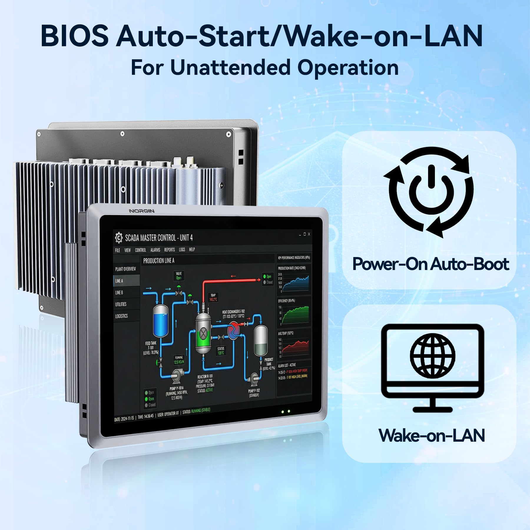 19 pollici Panel PC Industriale Embedded,Ubuntu 22.04 LTS,Touchscreen Capacitivo IP65,All-in-One Fanless Industrial Computer con 6 COM,2 RJ45,HDMI per Automazione(i7-7500U,8GB RAM,256GB SSD)