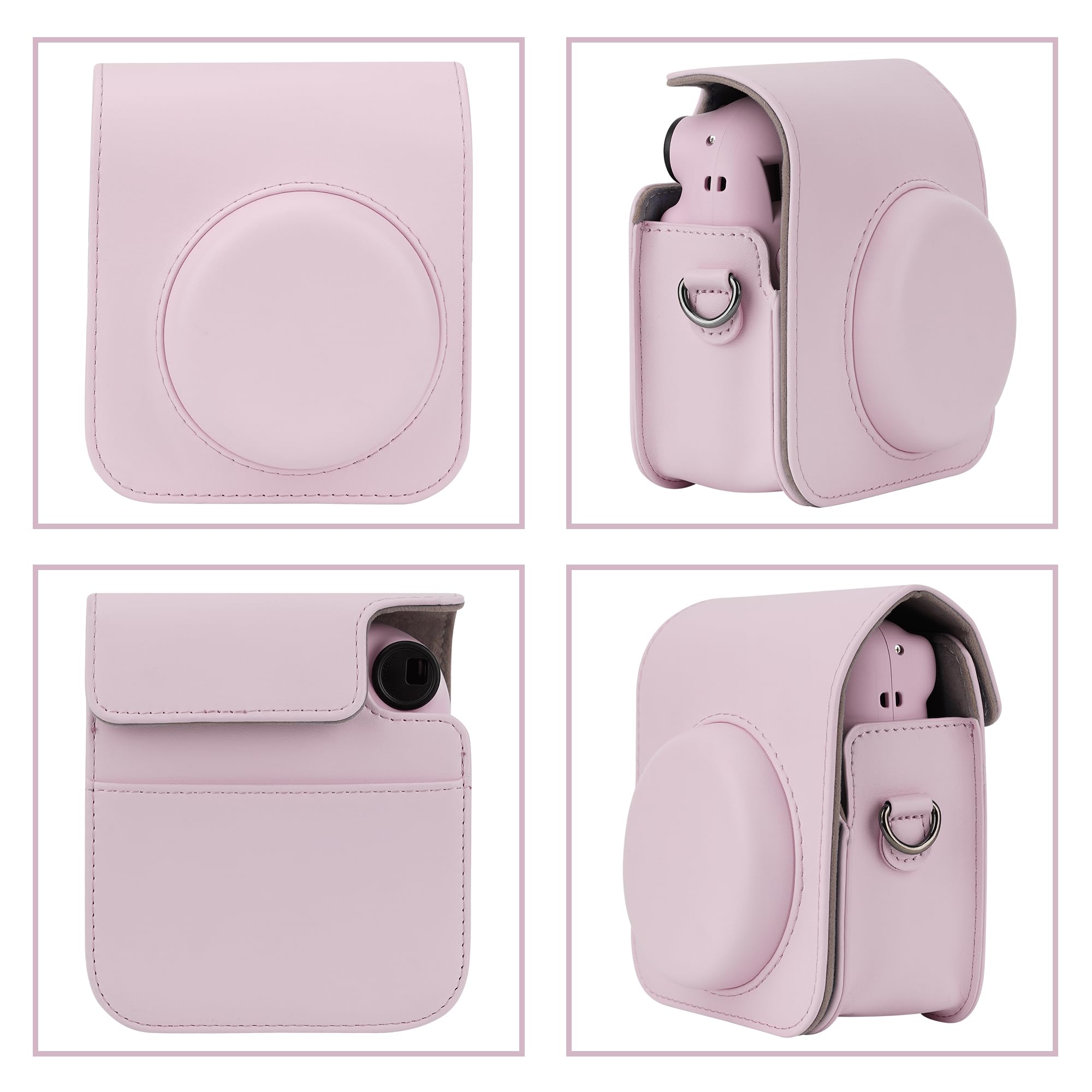 Set di accessori per fotocamera istantanea Mini 12, custodia per fotocamera Instax Mini 12 con album fotografico a 64 tasche e cornici per foto/cornici decorative da parete/adesivi per