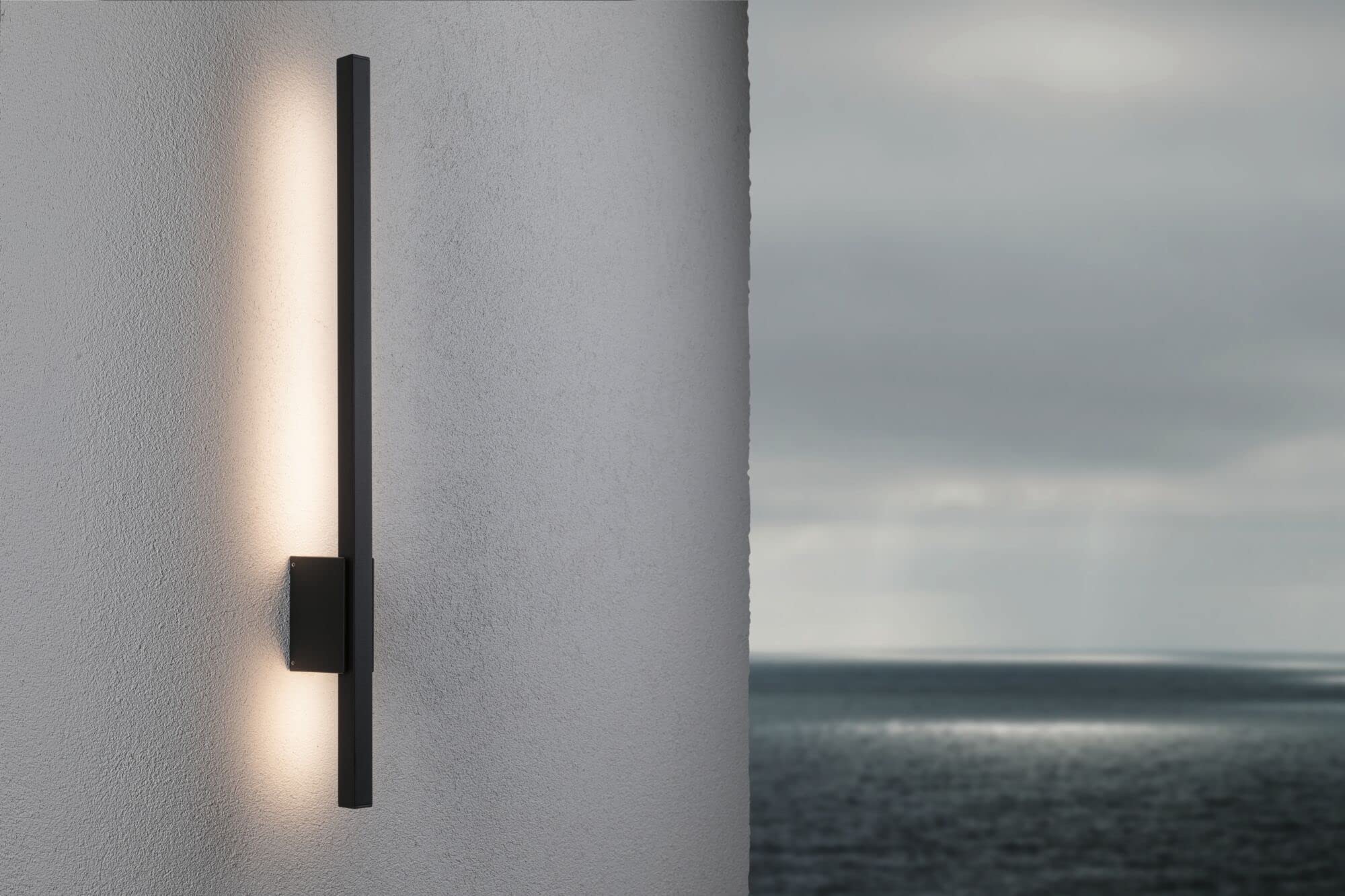 Paulmann 94742 LED Außenleuchte Wandleuchte Stan seewasserresistent IP44 800mm 3000K 11,5W 300lm 230V Anthrazit Alu Warmweiß