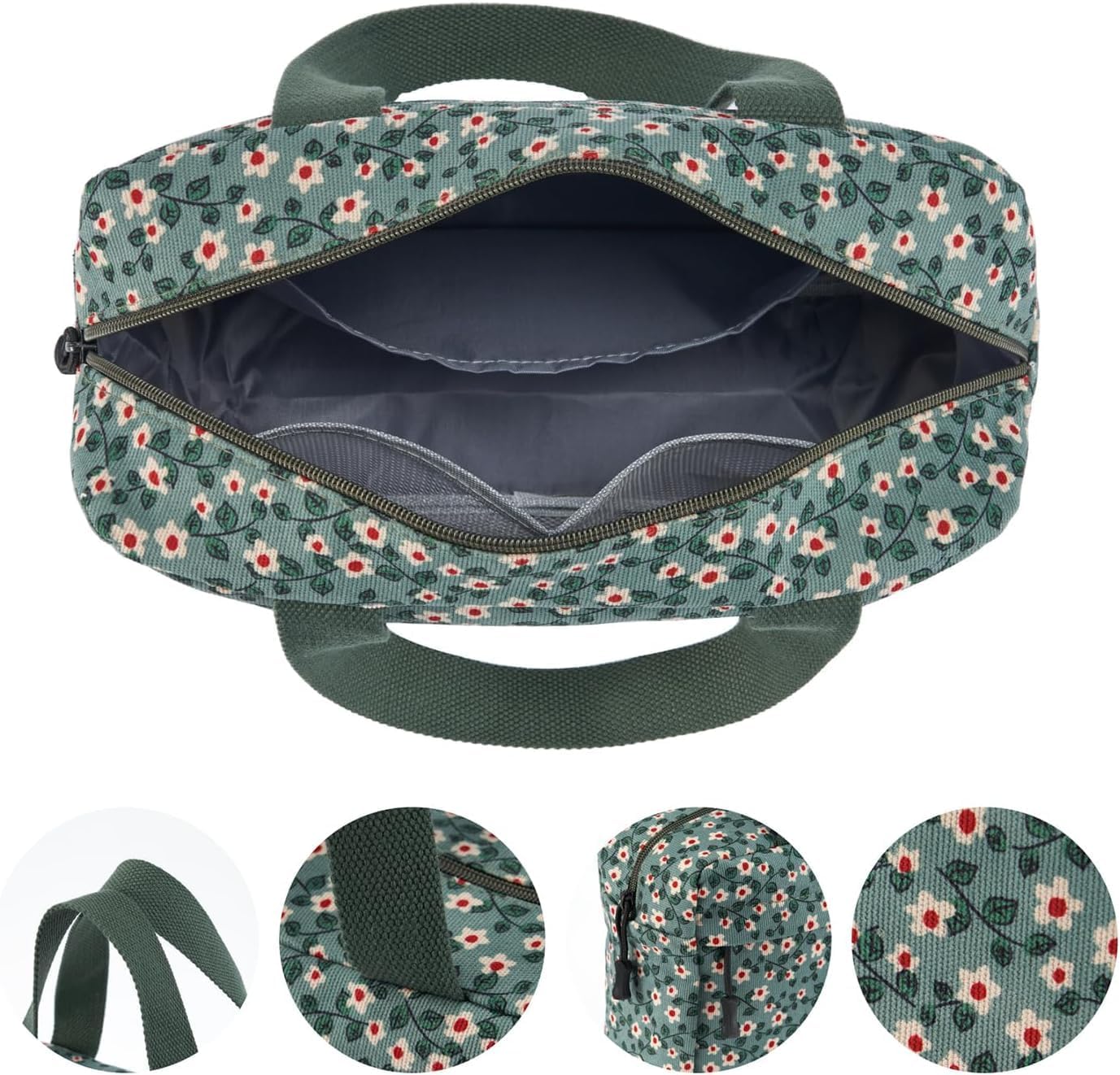 Large Makeup Bag for Women Corduroy Cosmetic bag Make up Bags Zipper Pouch with handle Cosmetic Organizer Toiletry Bag for Travel Storage