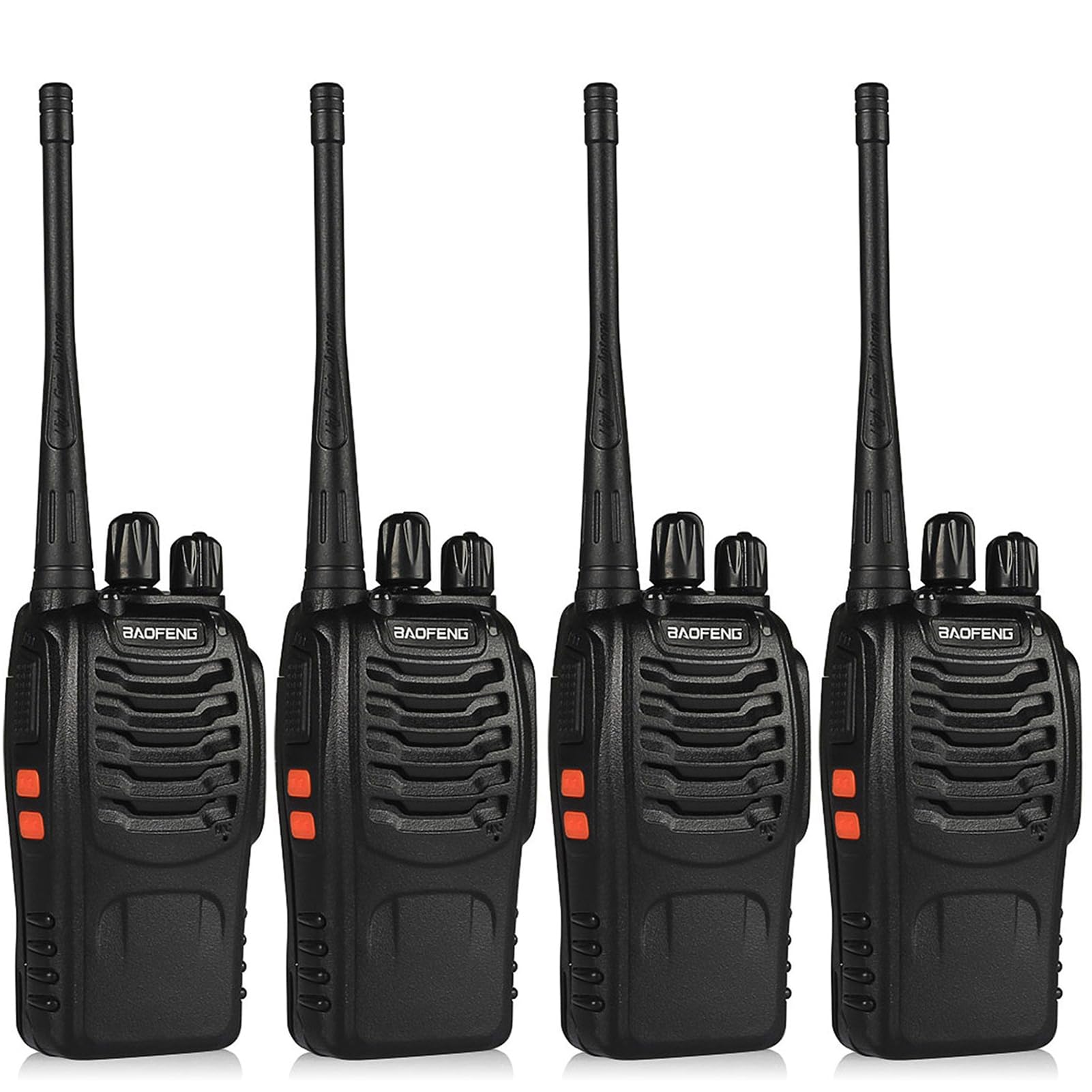 Walkie Talkies for Adults Long Range Baofeng BF-888S Professional Handheld 16 Channel Two Way Radio with Earpieces, Rechargeable Battery, Flashlight, Walky Talky for Family Hiking Skiing(4 Pack)