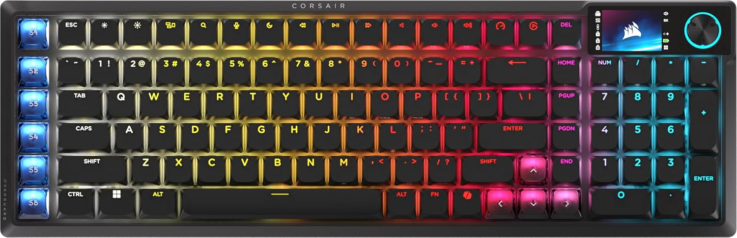Vanguard AIR 99 Wireless RGB Gaming Keyboard – US QWERTY – Black | 99% Layout, Low-Profile, Optical-Mechanical, OPX Switches, 8000Hz, Stream Deck Integration, Flashtap SOCD