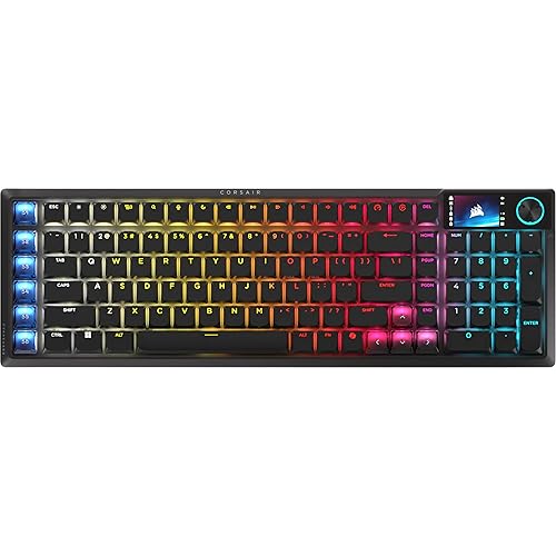 Corsair Vanguard AIR 99 Wireless Low-Profile Optical-Mechanical RGB Gaming Keyboard – QWERTY US, 99% Layout, OPX Switches, 8000Hz Hyper-Polling, Stream Deck Integration, Flashtap SOCD – Black