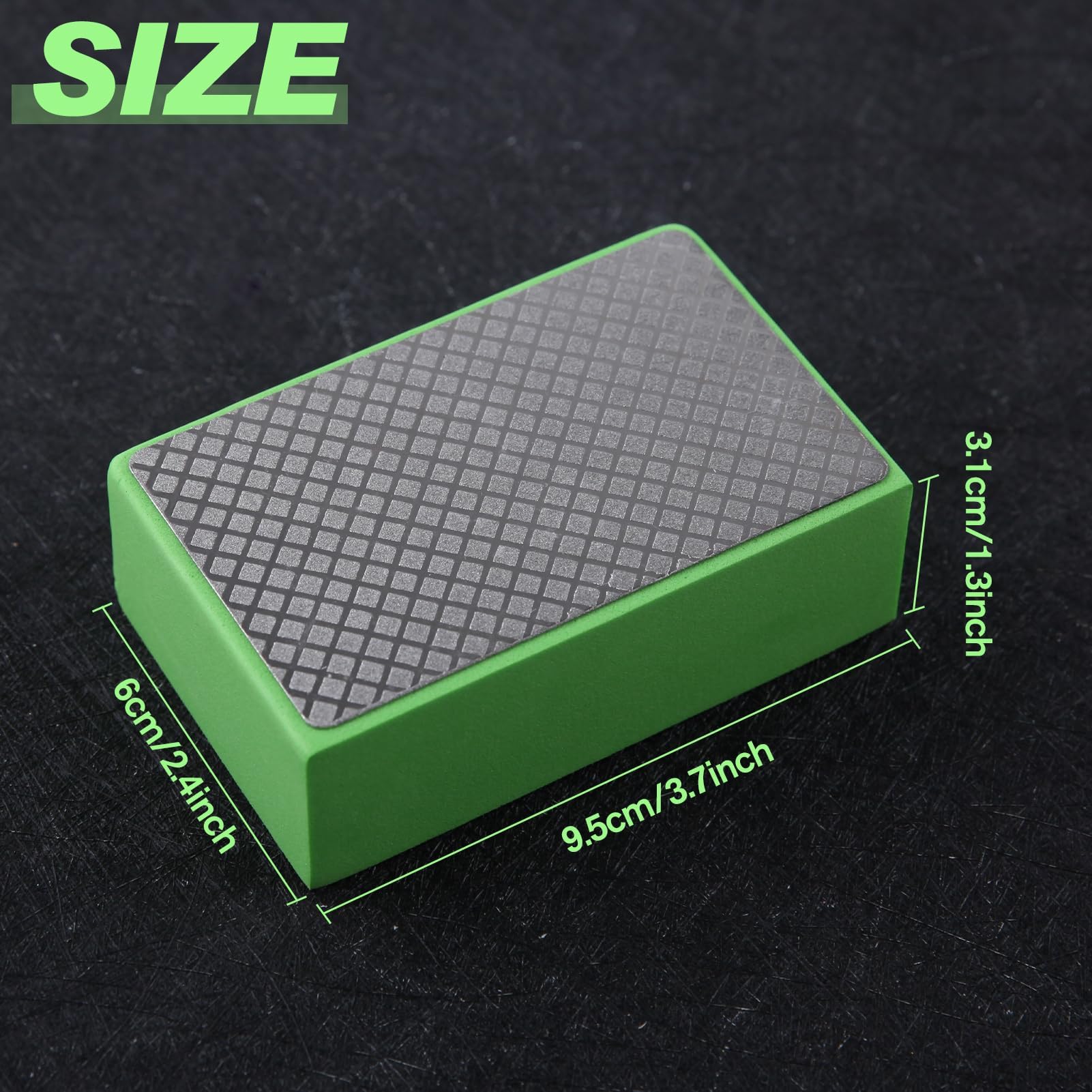 LEONTOOL 4PCS Diamond Hand Polishing Pads 60/100/200/400 Grit Diamond Sanding Pads Wet and Dry Sanding Block Foam Backing Tile Tools for Tile Glass Stone Marble Granite Ceramics Metal Grinding - Image 4