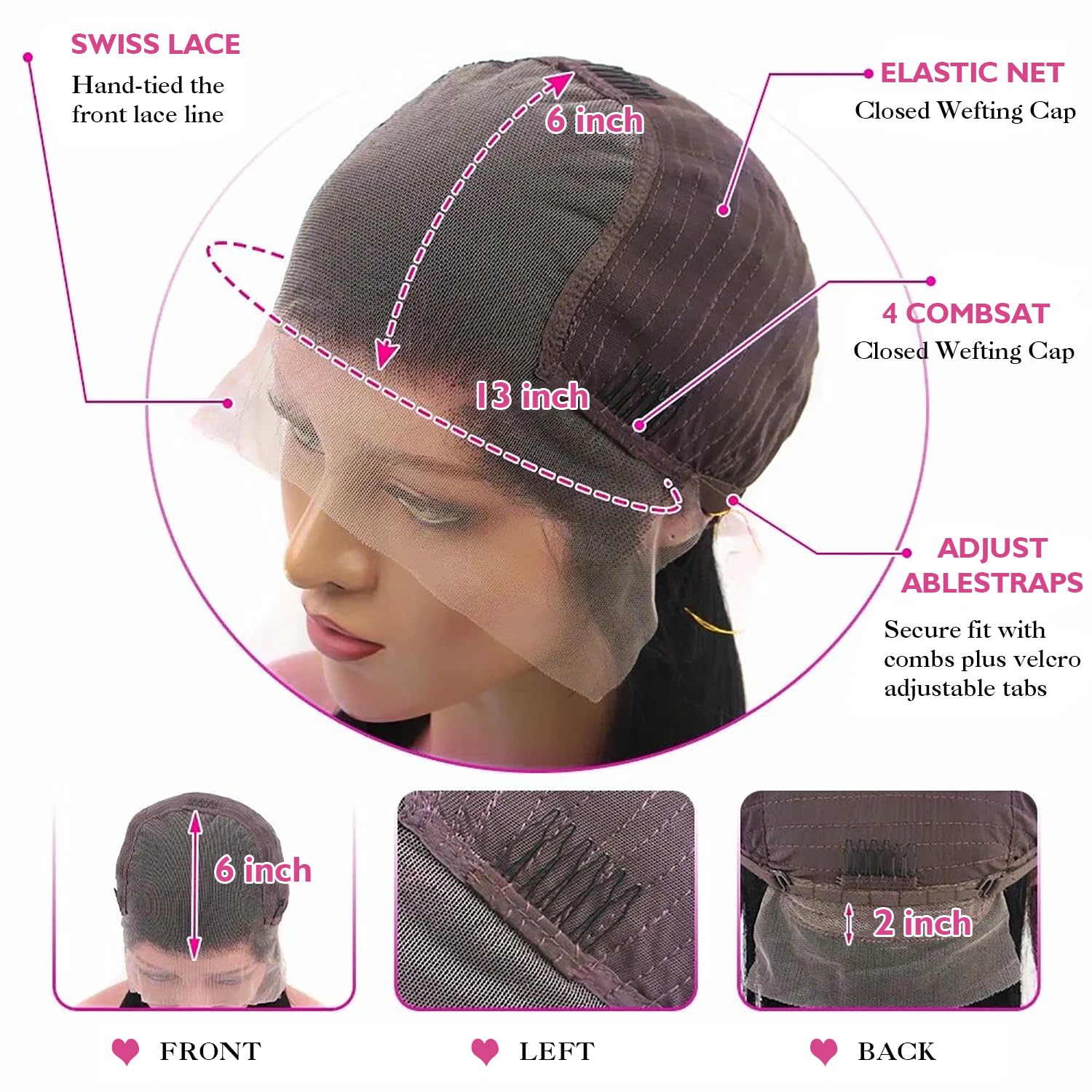 13x6 Lace Front Wigs Human Hair 20 Inch 200 Density Body Wave HD Lace Front Wigs Human Hair Pre Plucked Tangle-free Glueless 13x6 Virgin Human Wig for Women Daily Natural Color