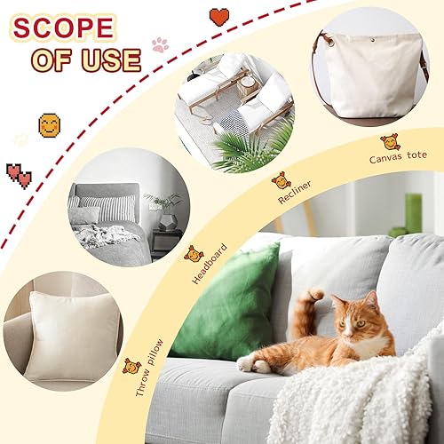 Miniatura 7 de Cinta de reparación de lino de 4 x 79 pulgadas, parches de tela autoadhesivos, kit de cinta de parche de lino, cinta de reparación de tela para