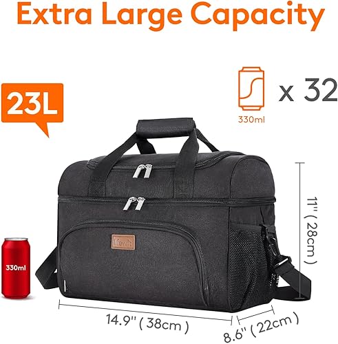 Miniatura 2 de Lifewit Bolsa térmica aislada, 3248 latas, enfriador de playa grande a prueba de fugas, ligero, portátil, de doble capa, bolsa de hielo de viaje