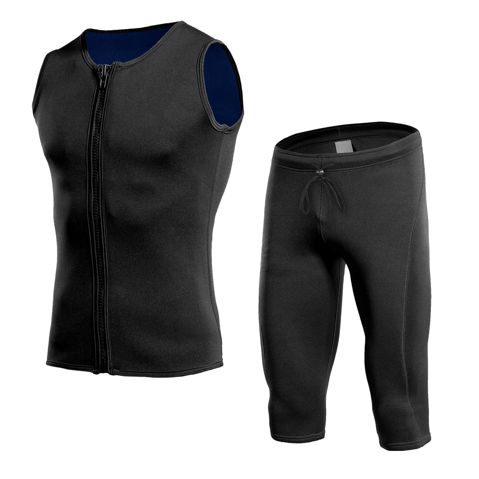 2mm Shorty Neoprenanzug Herren und Damen, Frontreißverschluss Wetsuit Kurzarmanzug zum Schwimmen Tauchen Surfen