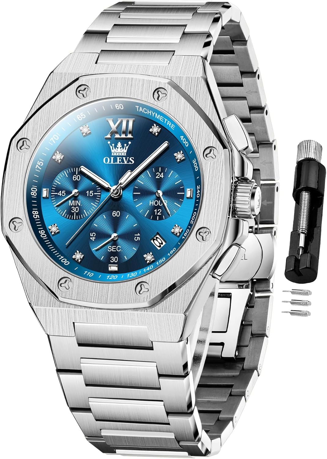 OLEVS Watch for Men Business Diamond Easy Read Men’s