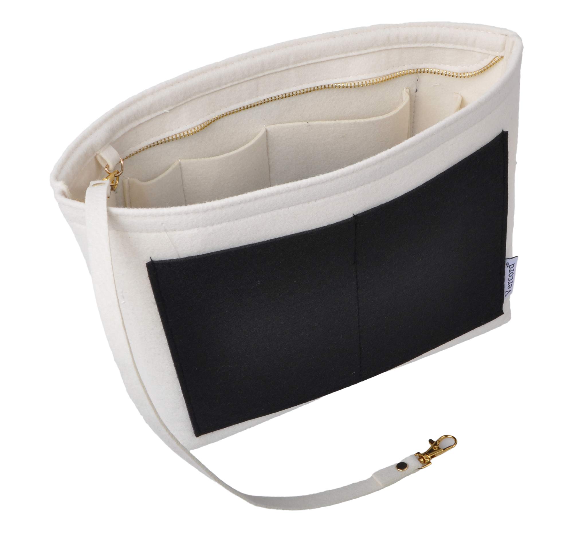 Felt Insert Organizer in Purse for Handbag Tote Liner Organization Zippered