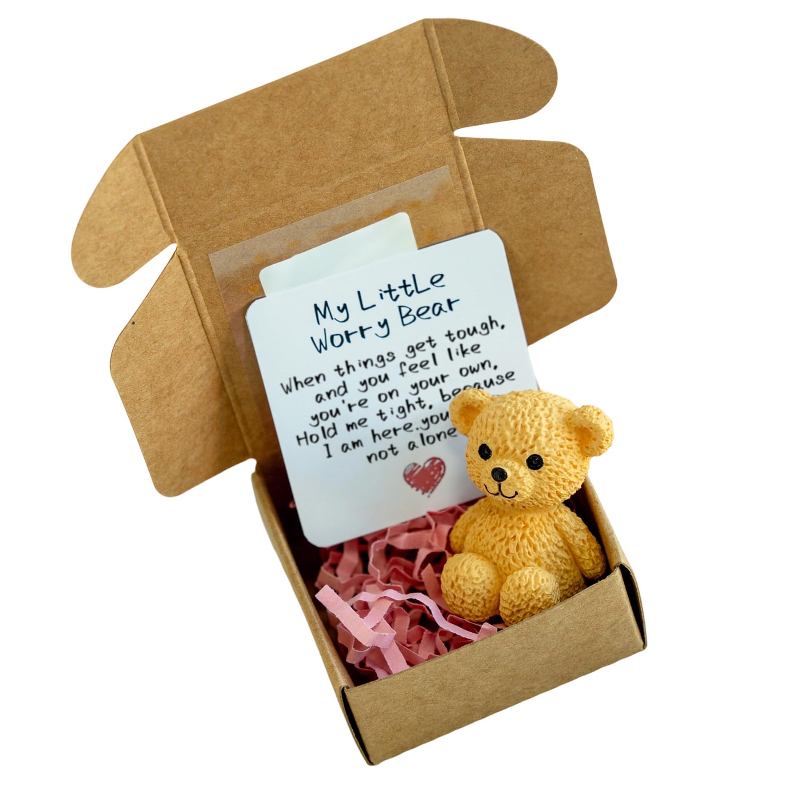 Nucelit Portable PVC Bear Candy Holder with Greeting Card Decorative Party Gifts Keepsakes Box for Special Event Portable Bear Candy Holder