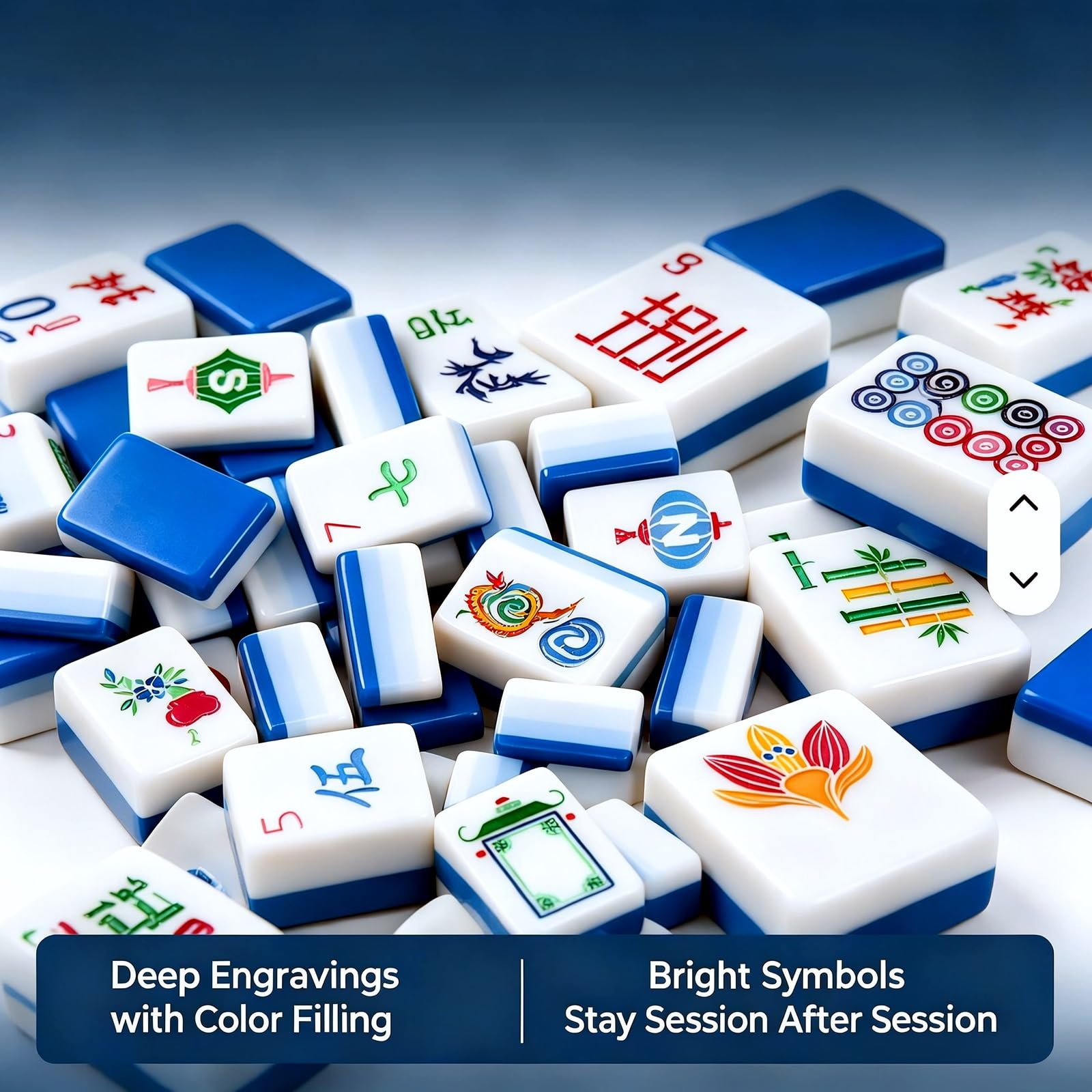 Set Mahjong Acrílico 4 Capas 160 Fichas con Dados