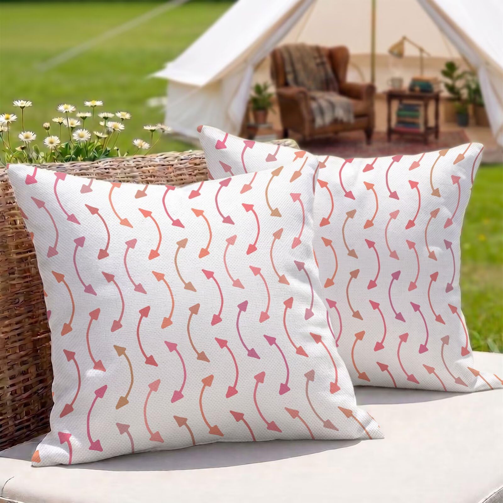 Housses de coussin 55x55 cm extérieur lavables pour dire adieu aux taches de pluie