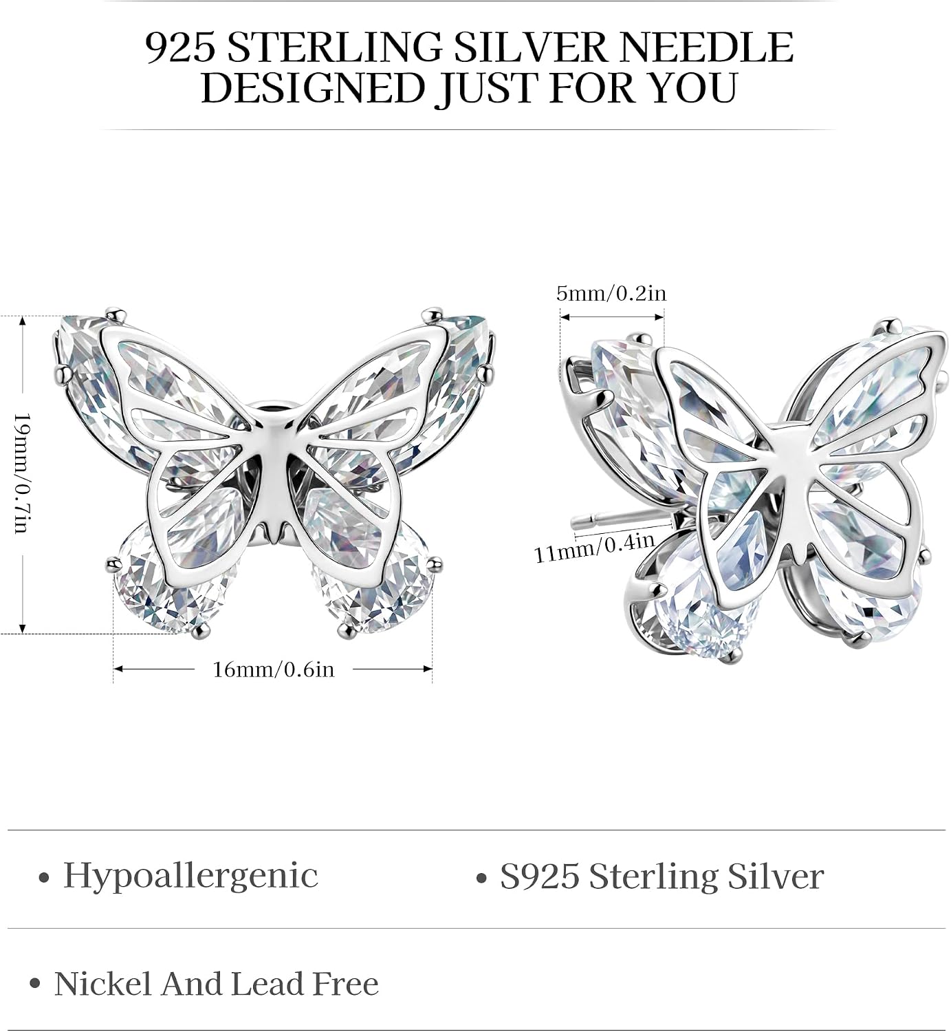 S925 Sterling Silver CZ Chandelier Earrings for Women – Hypoallergenic, Sparkling Teardrop Dangle Earrings for Wedding, Bridesmaid, Prom, Anniversary – Ideal Jewelry for Wife, Mom, Girlfriend