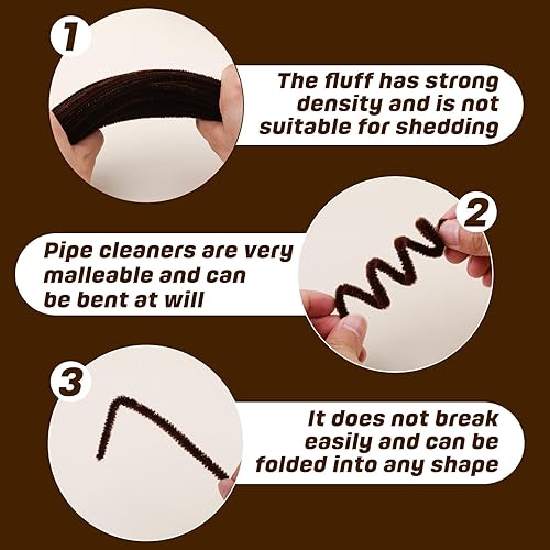 Miniatura 9 de 180 piezas de limpieza de tuberías de chenilla, limpiadores de tuberías naranja para manualidades, 11.8 pulgadas, tallos de felpilla para