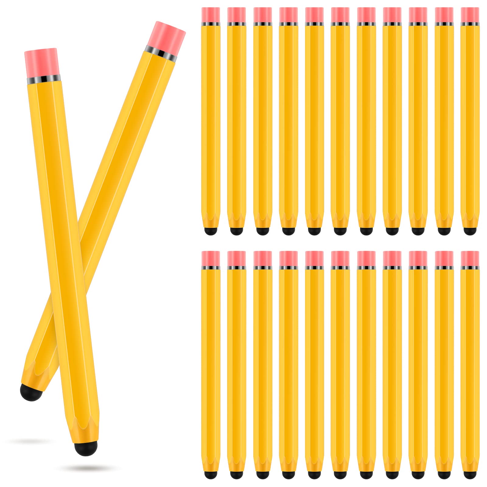 LEIFIDE 24 Pcs Stylus Pens for Kids, Hexagon Shaped Stylus Pencil Kids Stylus for Touch Screen Devices, Compatible with iPhone Android Edition Tablet Universal Devices