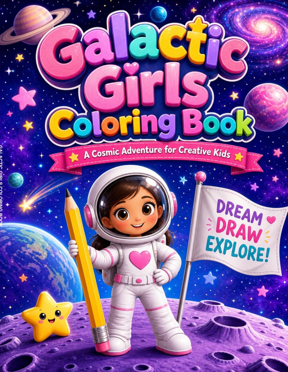 Galactic Girls: A Space Adventure Coloring Book for Kids