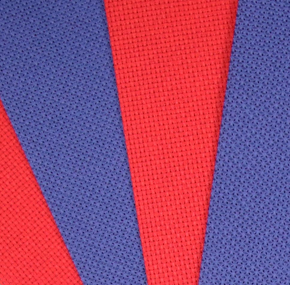 Image of KCS 4 /6 pc of 12 inch x 18 inch 30cmx45cm 16CT Counted Cotton Aida Cloth Cross Stitch Fabric (Red+Royal Blue, 4 pc)