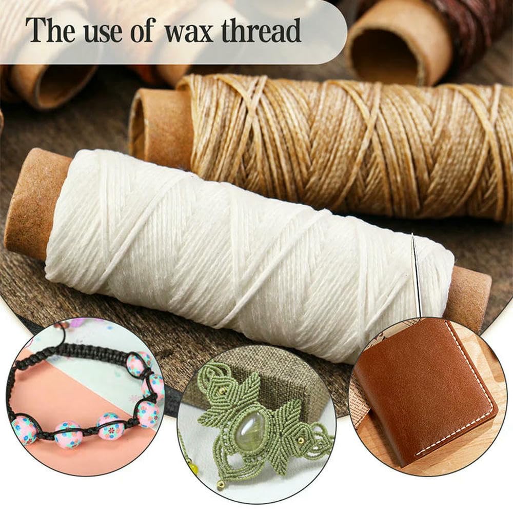 Hilo Encerado Plano de 1 mm para Coser Cuero, cordón de poliéster, Costura Artesanal, Bolsa, encuadernación, Pulsera, Trenza, Herramienta de joyería