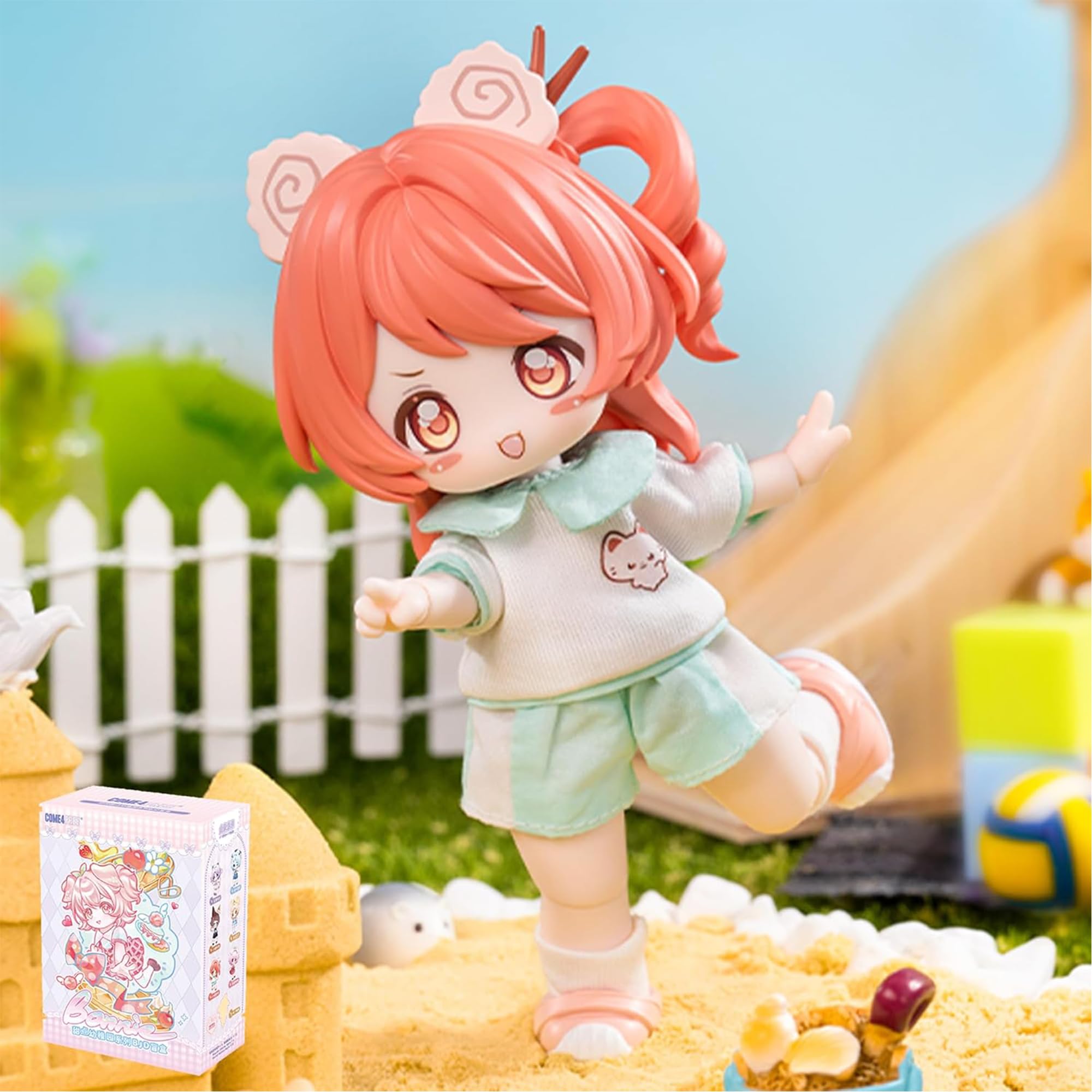 TOYVERSE COME4FREE BJD Bonnie Sweets Kindergarten Series, JuanJuan The Kitten, Standard Edition, 1 piece/14 cm, BJD doll, movable dolls with doll clothes, birthday gift, ages 15 and up — image 1