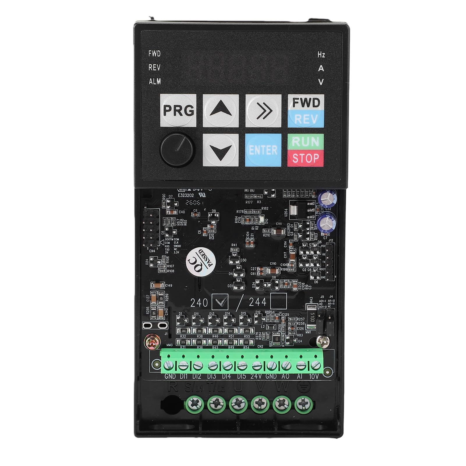Hyuduo Frequenzumrichter mit Variabler Frequenz, 2,2 KW, Einphasen-zu-3-Phasen-Frequenzumrichter, 220 V, 50–60 Hz, Eingang 220 V, 0–500 Hz, Ausgang 9,6 A für die Motordrehzahlregelung