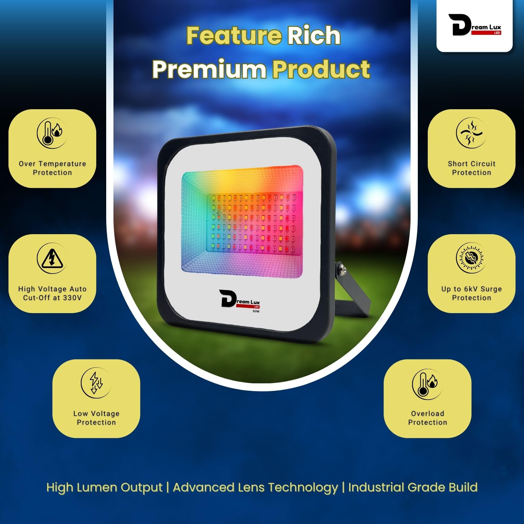 Dreamlux RGB Flood Light - Waterproof & Energy Efficient -4