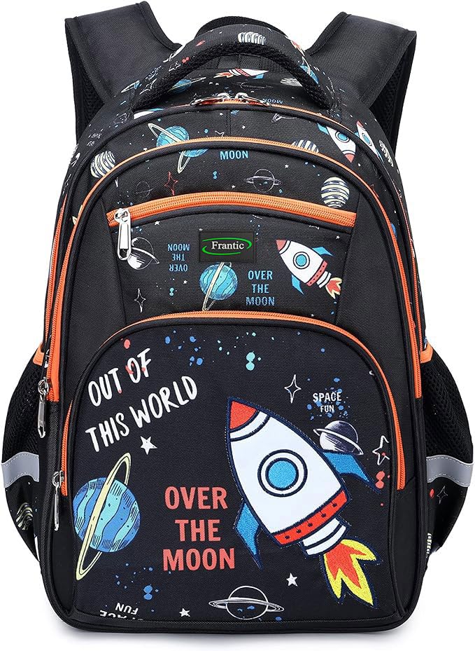 Image of Frantic Waterproof Polyester 26 L School Backpack School Bag Daypack Picnic Bag For Boys & Girl(4Zipper Parent)