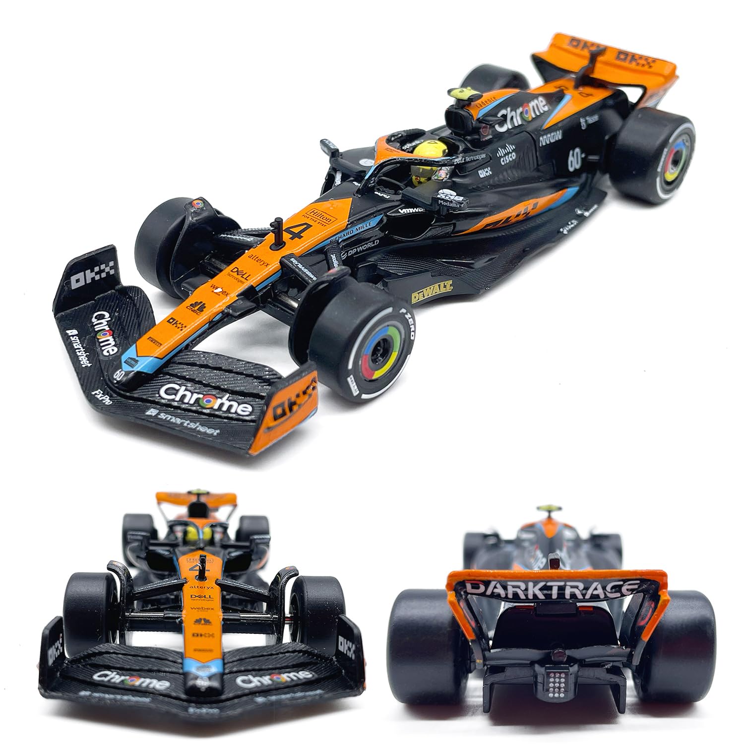 1:43 Scale F1 McLaren MCL60 Model Toy Car Metal Diecast Pull Back Toy Vehicle, Formula 1…