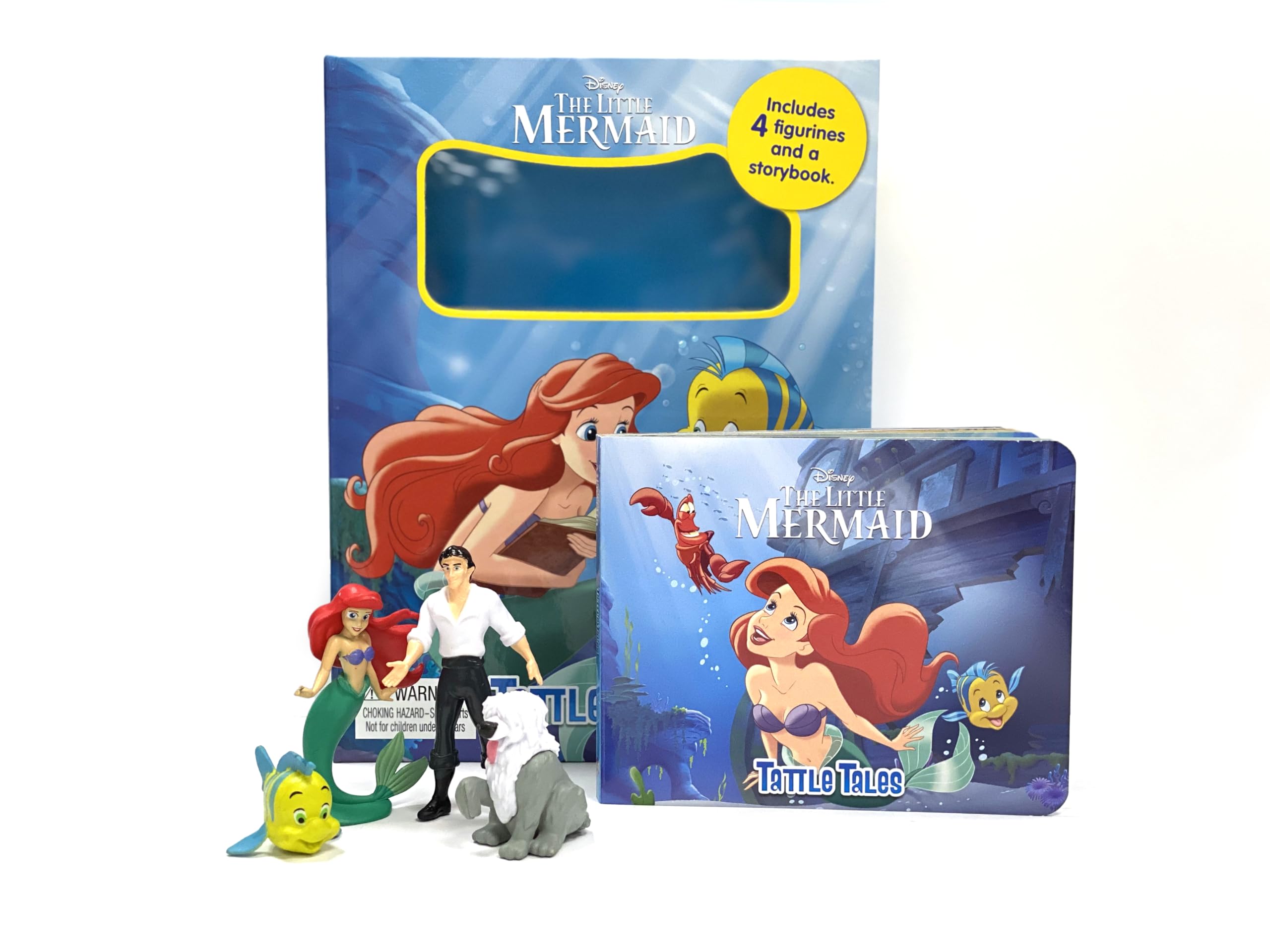 Disney The Little Mermaid Tattle Tales - Activity Books for kids, 12-page storybook, 4 figurines